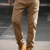 Pantalones rectos unicolor