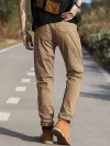 Pantalones rectos unicolor