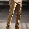 Pantalones rectos unicolor