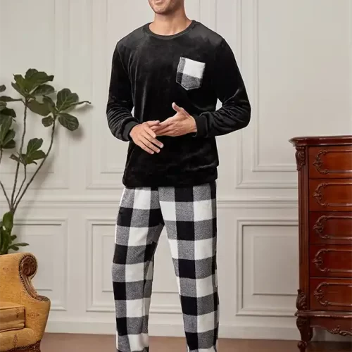 Conjunto de pijama de cuadros