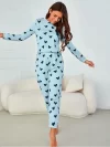 Pijama estampado de corazón