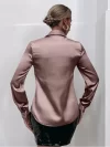 Camisa de satén unicolor