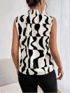 Blusa sin manga con estampado