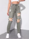 Jeans ajustados con aberturas