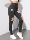 Jeans ajustados con aberturas