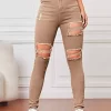 Jeans ajustados con aberturas
