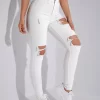 Jeans ajustados con aberturas