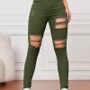 Jeans ajustados con aberturas