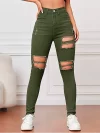 Jeans ajustados con aberturas