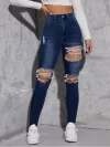 Jeans ajustados con aberturas
