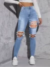 Jeans ajustados con aberturas