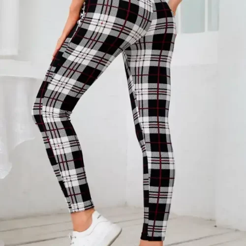 Legging a cuadros casual