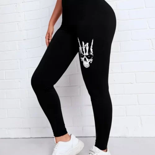 Legging estampado de craneo